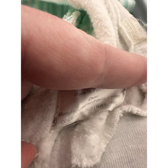 Vtg Cabbage Patch Kids Green Teal White Stripe 1983 Track Suit Coleco Shirt Top - Picture 9 of 9